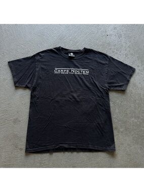Vintage Carpe Noctem Shirt Size Large Black Seize The Night Jinx Skater
